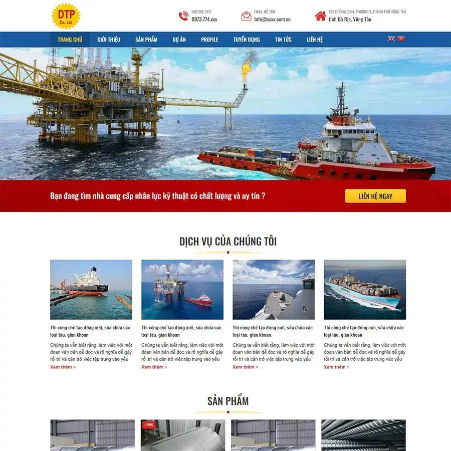 Mechanical company WordPress theme