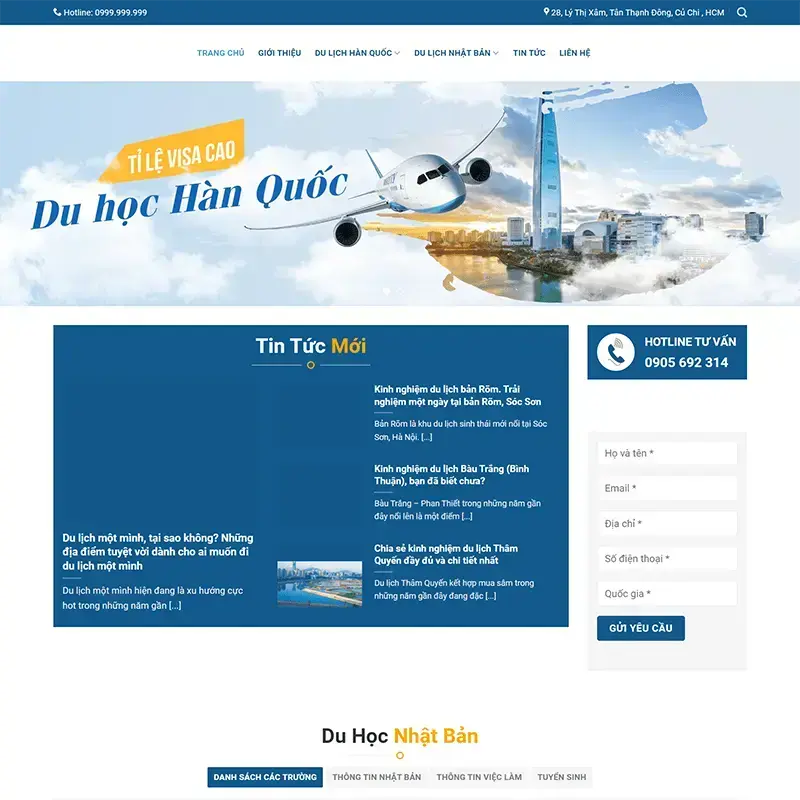 Korean study abroad company WordPress theme 02