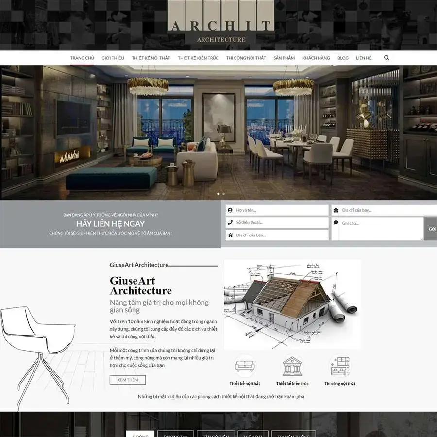 Theme WordPress công ty kiến trúc