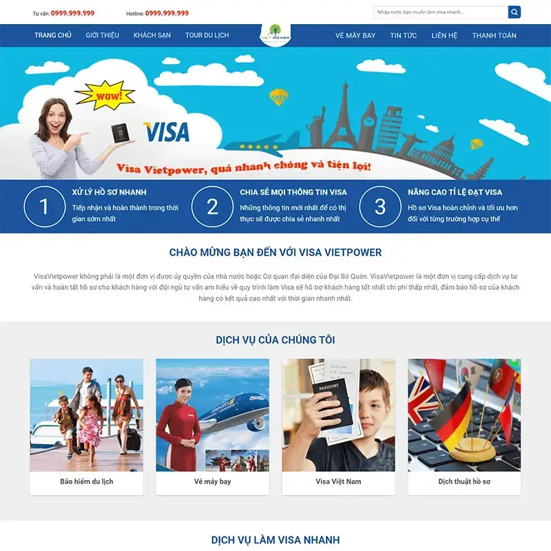 Visa company WordPress theme