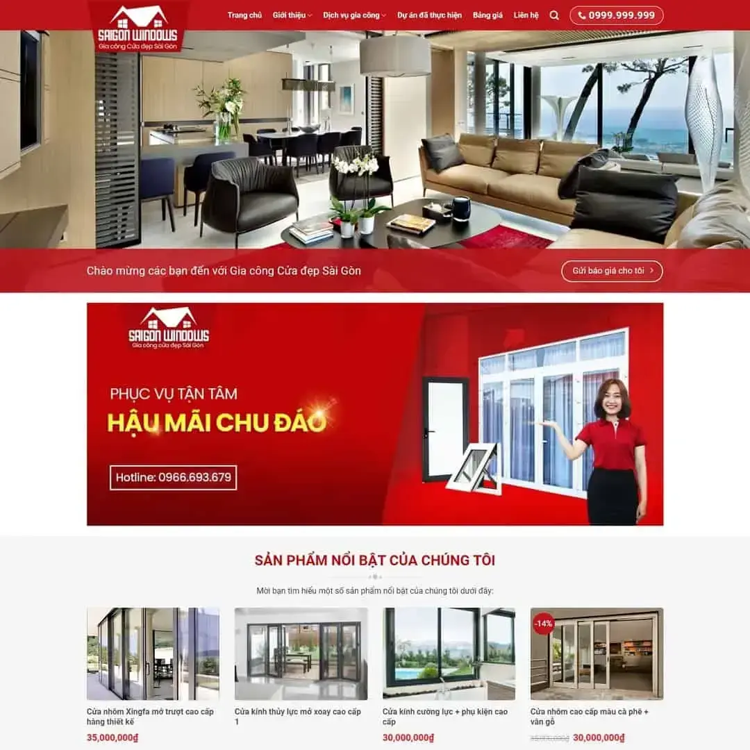 Aluminum and glass company WordPress theme 02