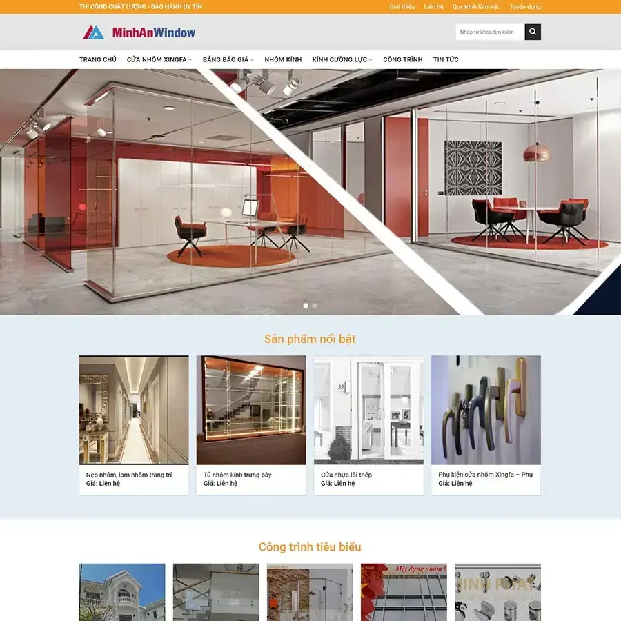 Aluminum and glass company WordPress theme 03