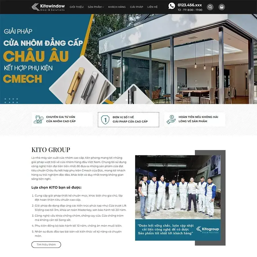 Aluminum and glass company WordPress theme 04