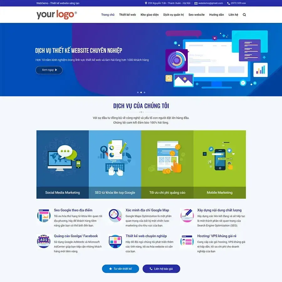 Website design company WordPress theme 05