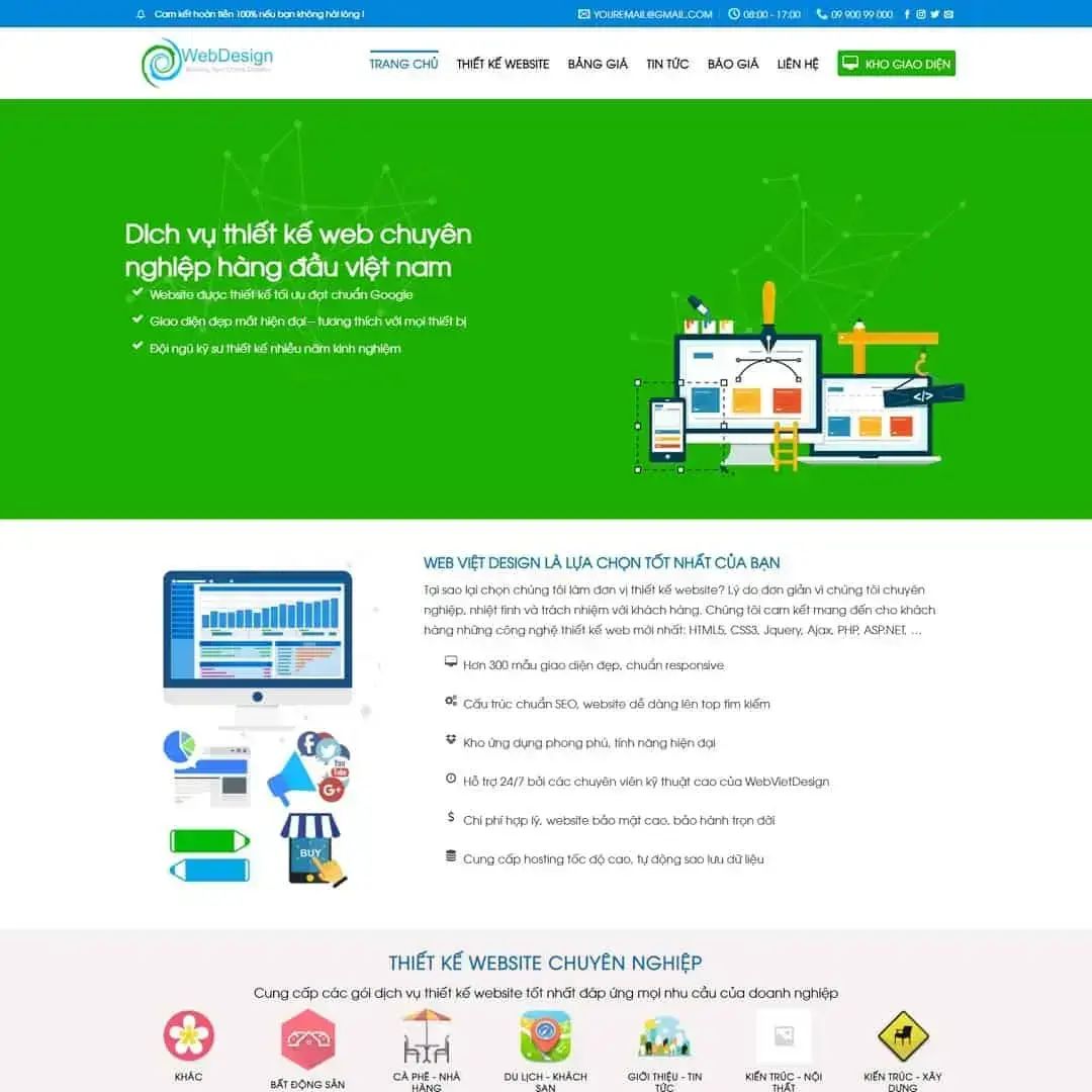 Website design company WordPress theme
