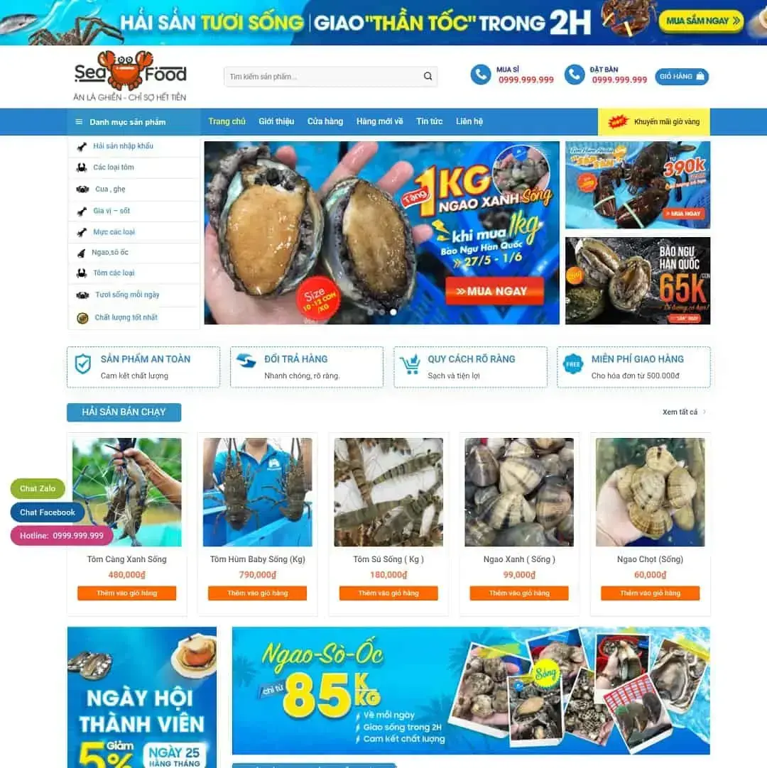 Seafood Store WordPress Theme