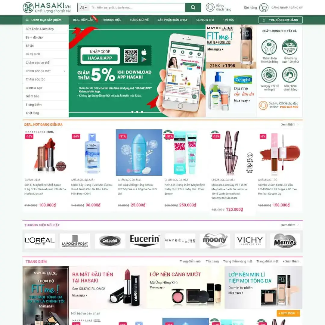 Hasaki Cosmetics Store WordPress Theme
