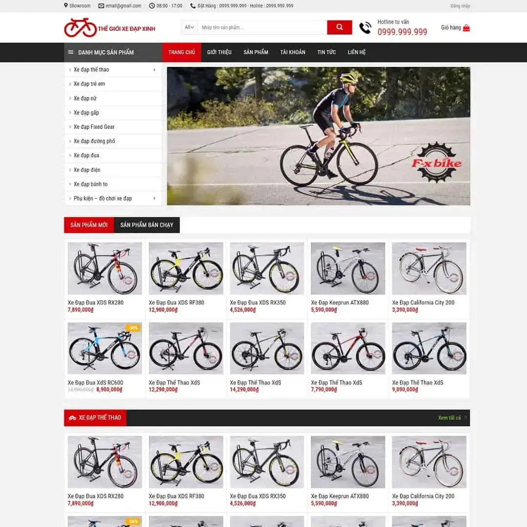 Bicycle Shop WordPress Theme