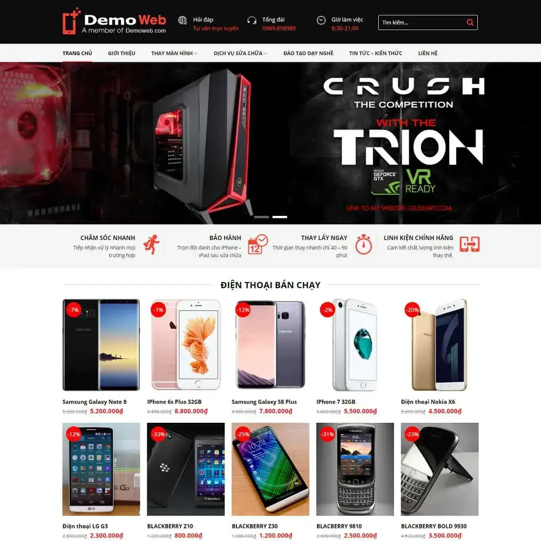 Phone care and repair service WordPress theme