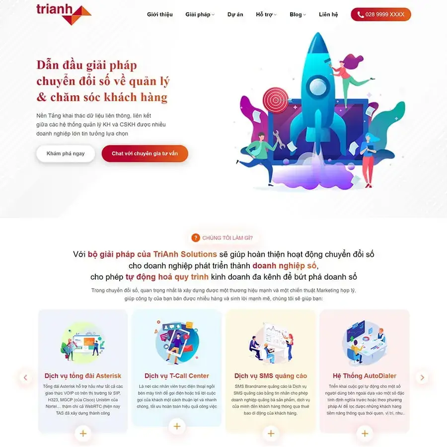 WordPress theme for digital transformation services for businesses