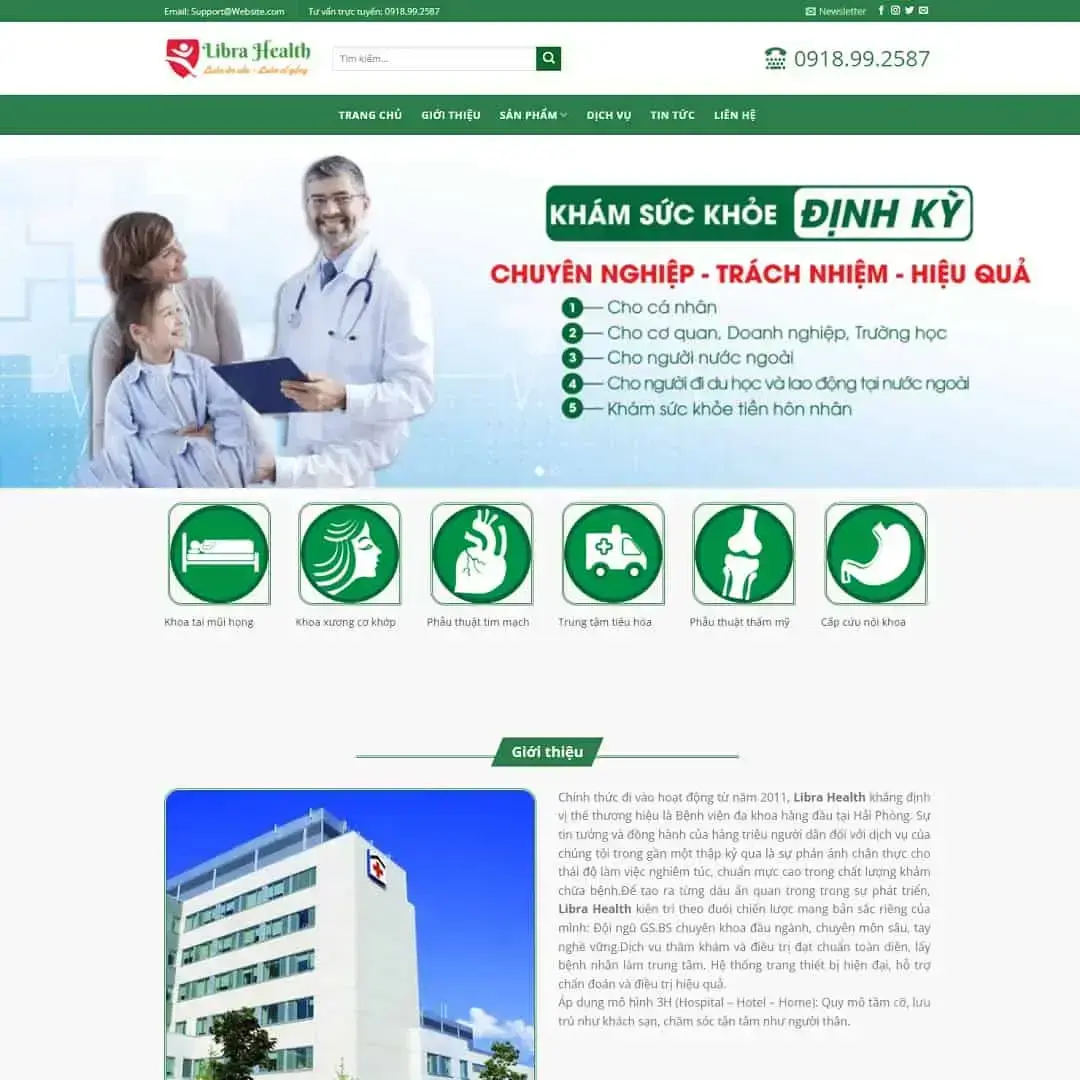 WordPress Theme for Services, Health Clinic