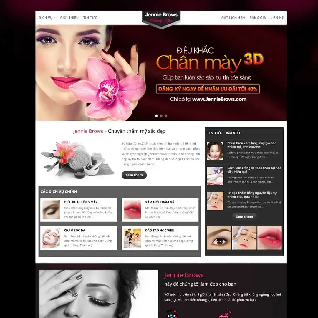 Cosmetic tattoo service WordPress theme