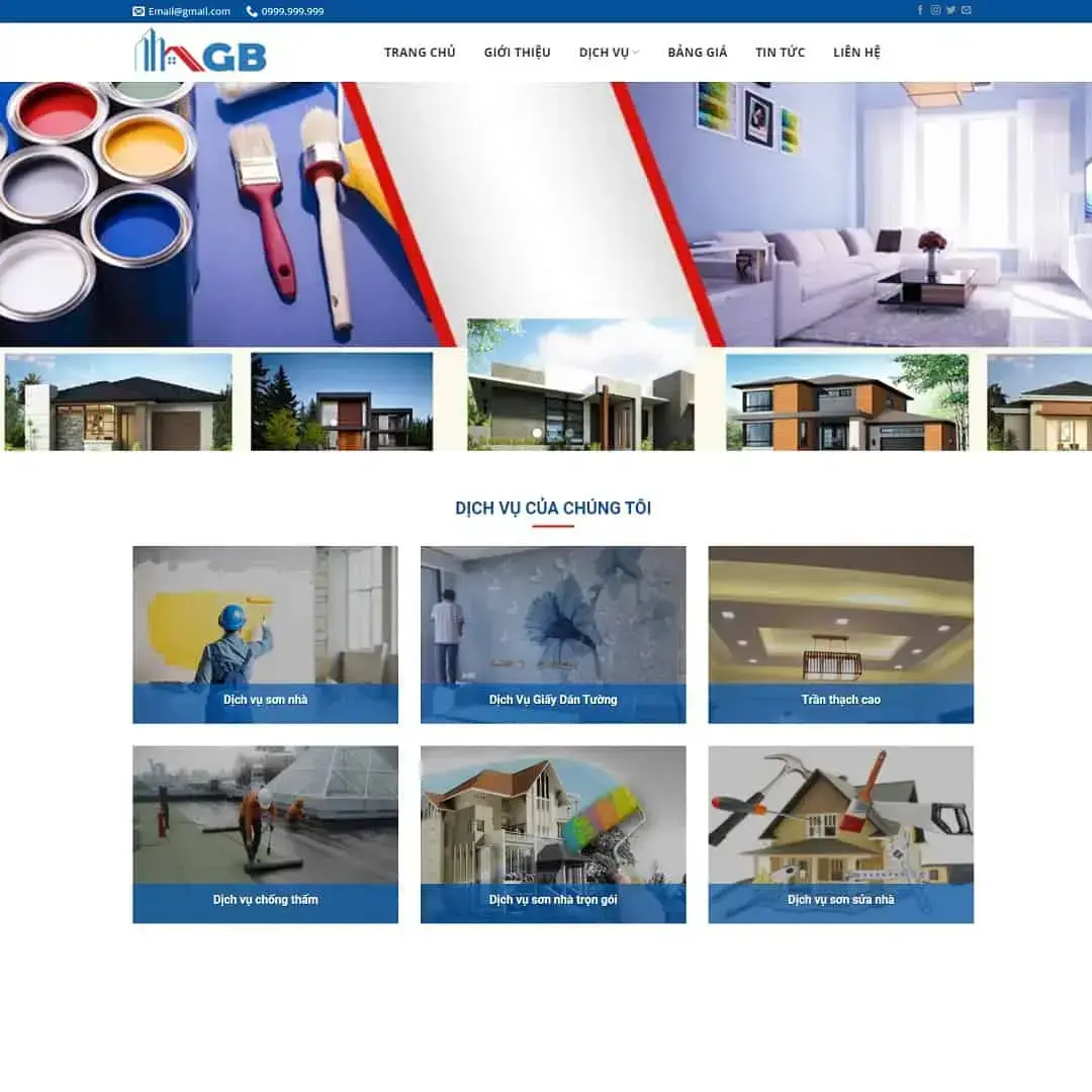 WordPress theme for house painting and repair services