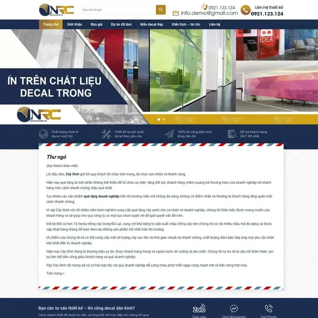 WordPress theme for decal construction services