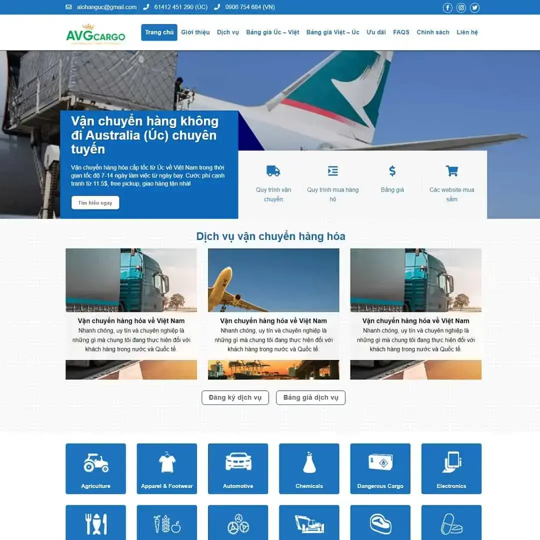 International logistics shipping service WordPress theme