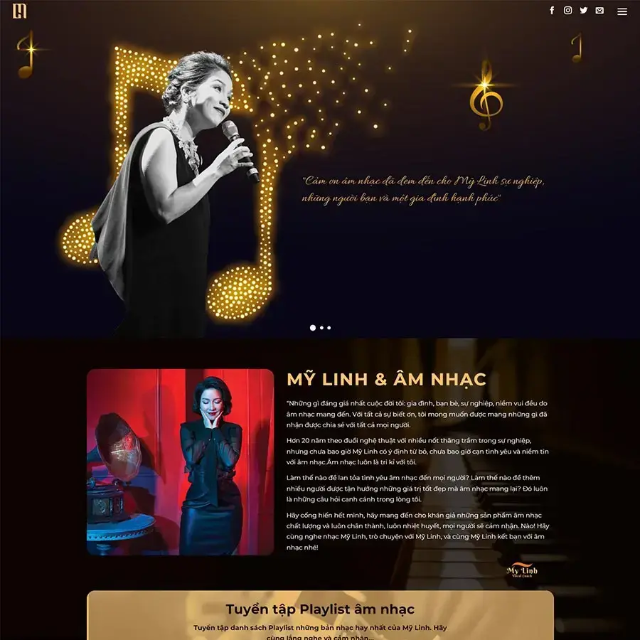 Theme WordPress giới thiệu ca sĩ