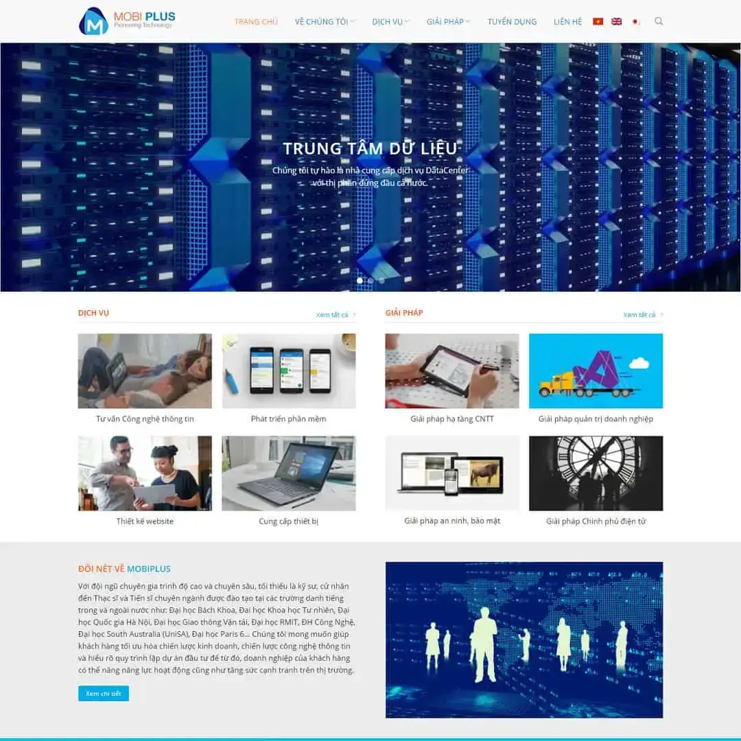 WordPress theme for introducing IT and network services company