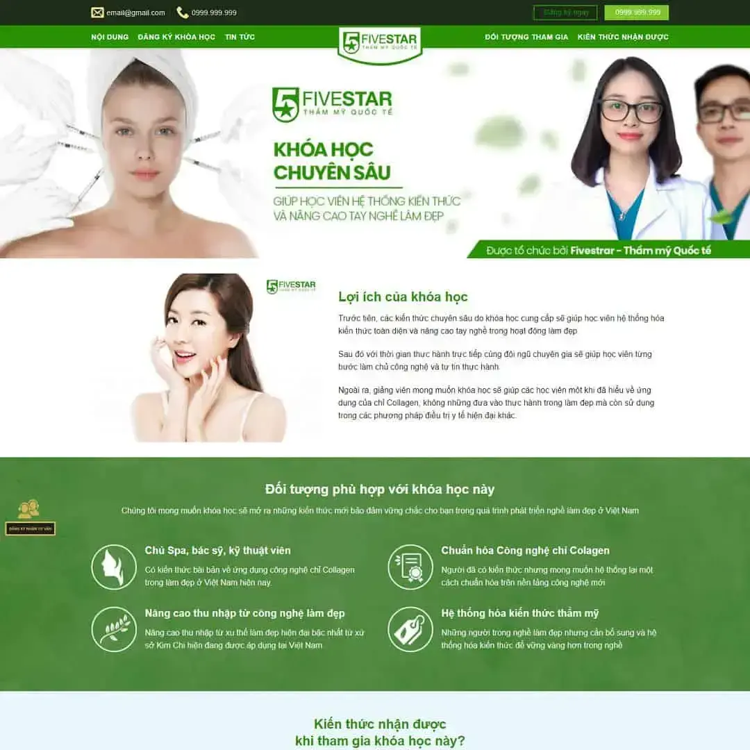 WordPress Theme for Introducing Beauty Courses