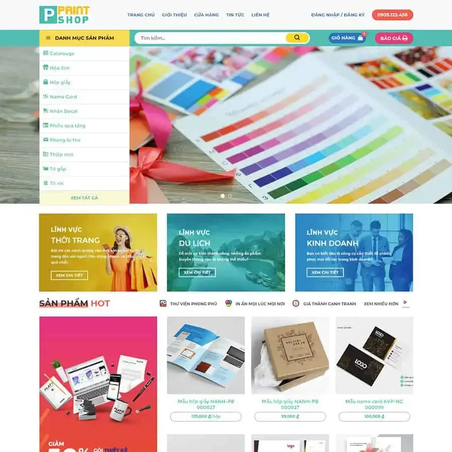 WordPress Theme for Printing and Design