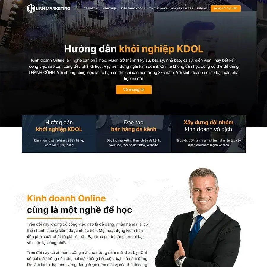 WordPress theme for online business courses