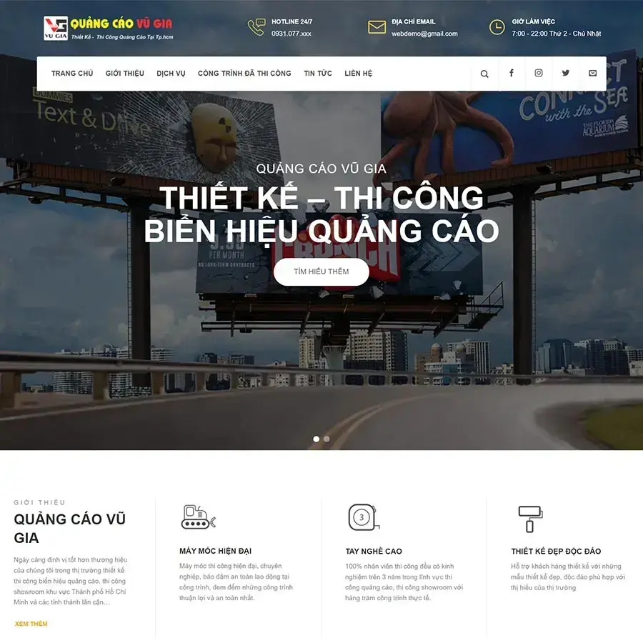 WordPress Theme for Billboards 02