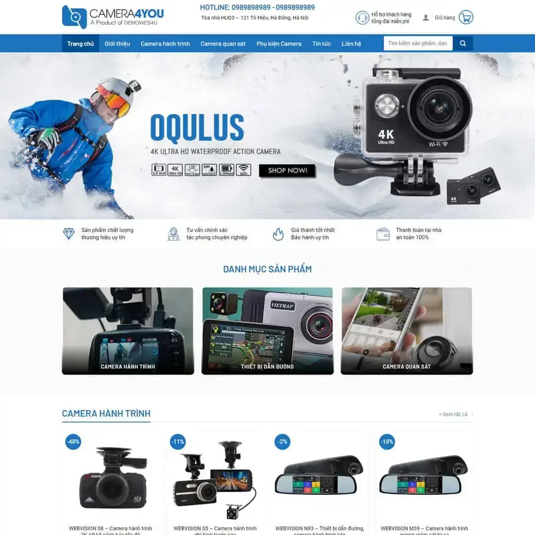Theme WordPress Shop bán camera