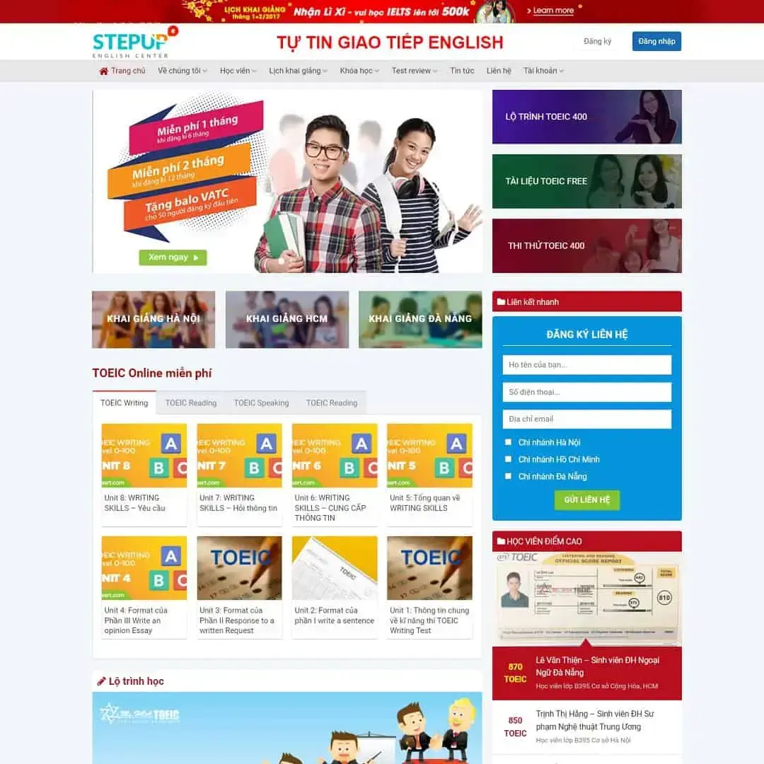 English center WordPress theme