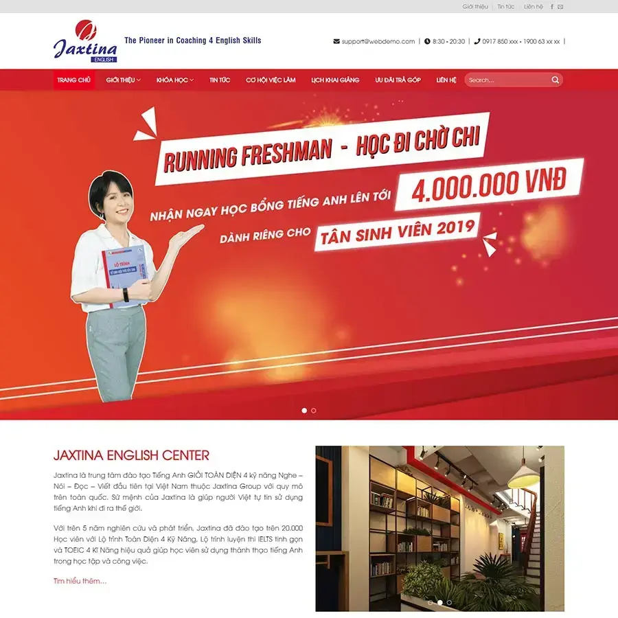 English learning center WordPress theme