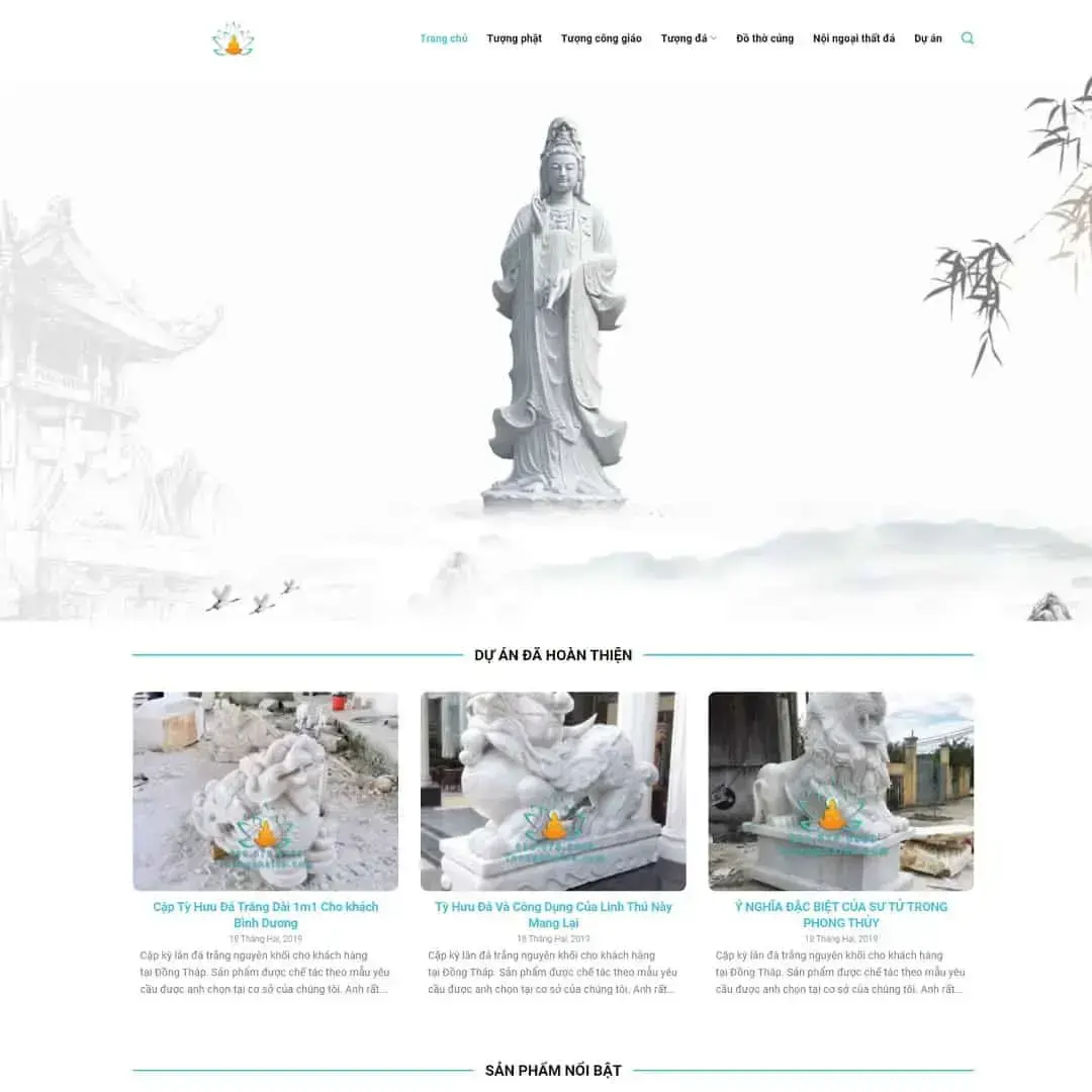 Buddha statue and sculpture WordPress theme
