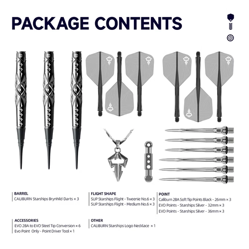 Caliburn Starships Brynhild: Premium 95% Tungsten Dart