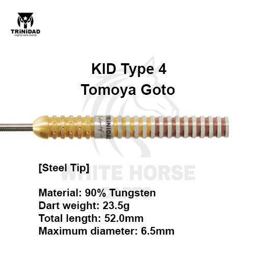 Tomoya Goto KID TYPE4 23.5g Steel Tip Darts – 90% Tungsten
