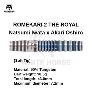 TRiNiDAD × Ryu ROMEKARI2 Soft Tip Darts - Torpedo Shape