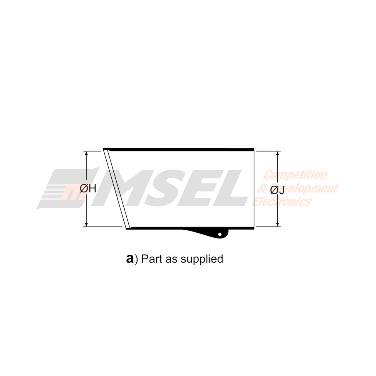 Hellermann 1157-4-GW24 Right Angle Moulded Boot with Lip