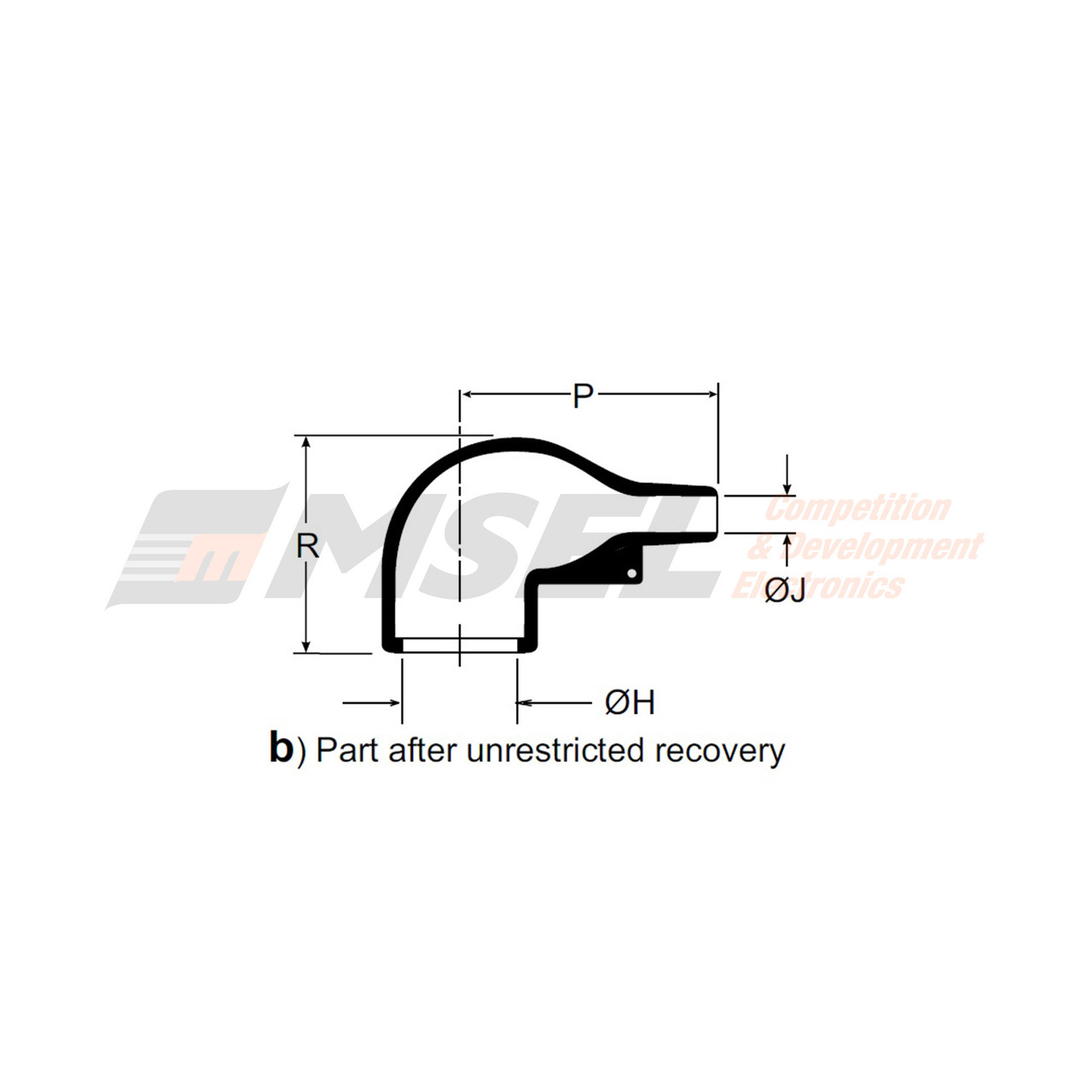 Hellermann 1157-4-GW24 Right Angle Moulded Boot with Lip