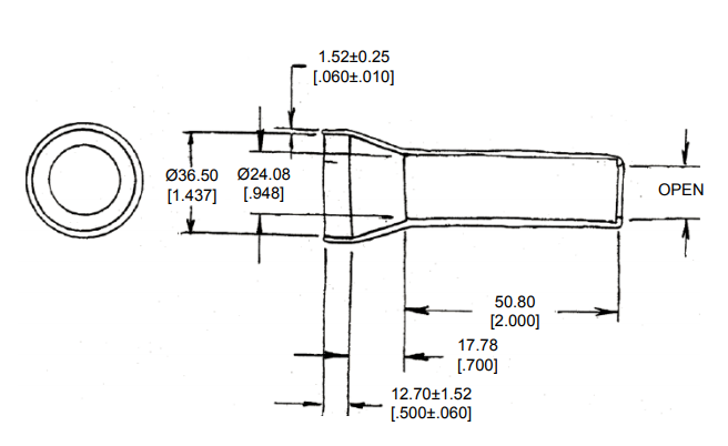 Straight PVC Boot for HD / HDP Connectors - Black