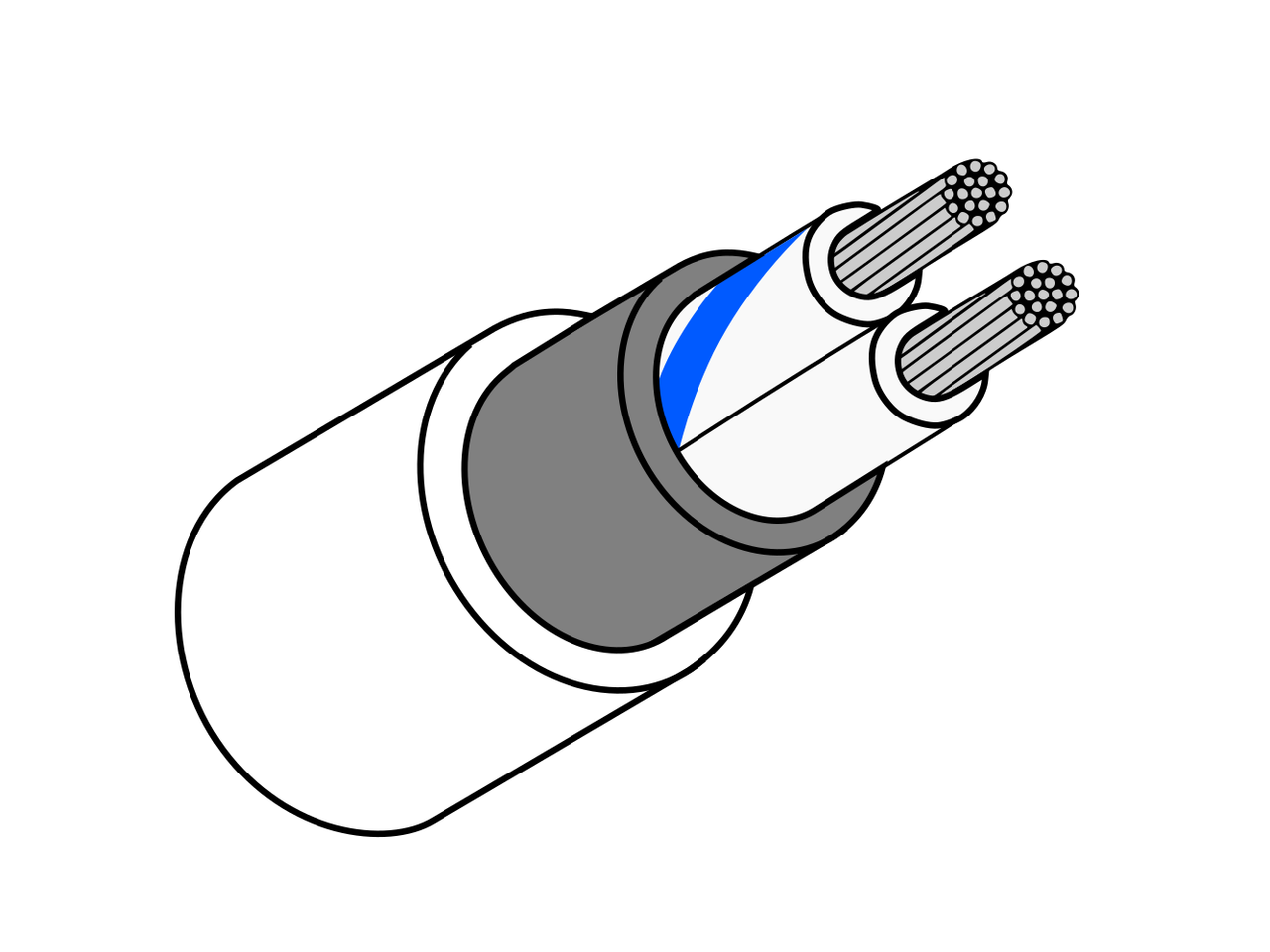 Mil Spec 2 Core 22AWG Shielded Cable