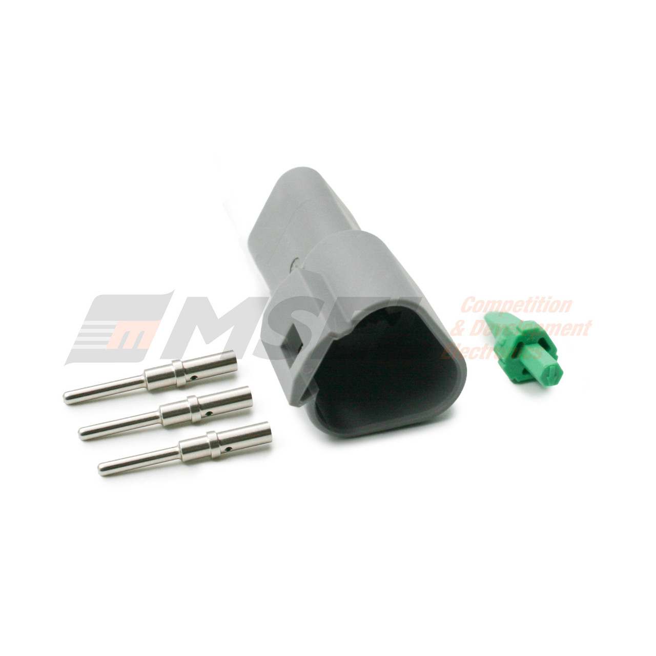Deutsch DT 3-Way Receptacle Kit with Solid Pins