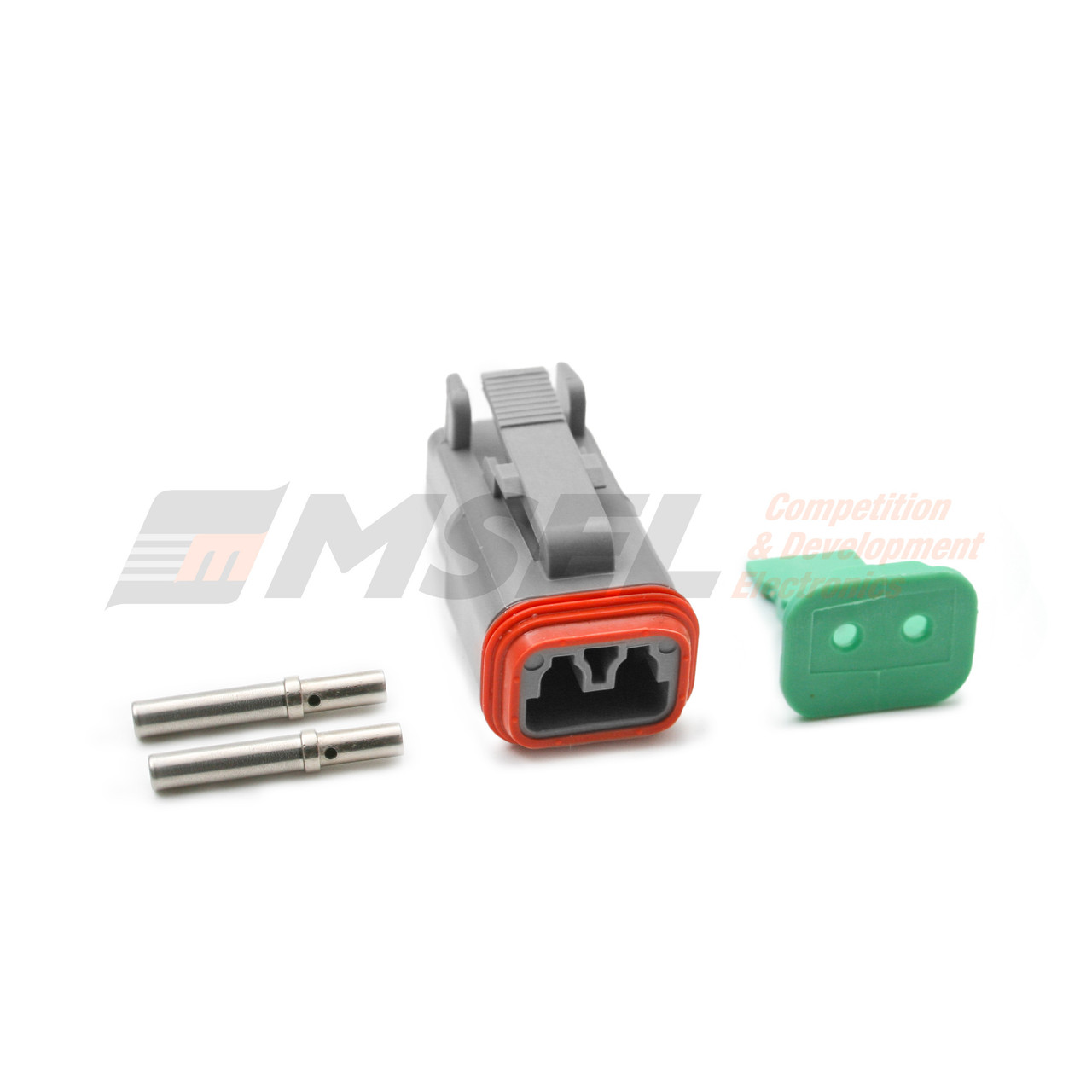 Deutsch DT 2-Way Plug Kit with Solid Sockets