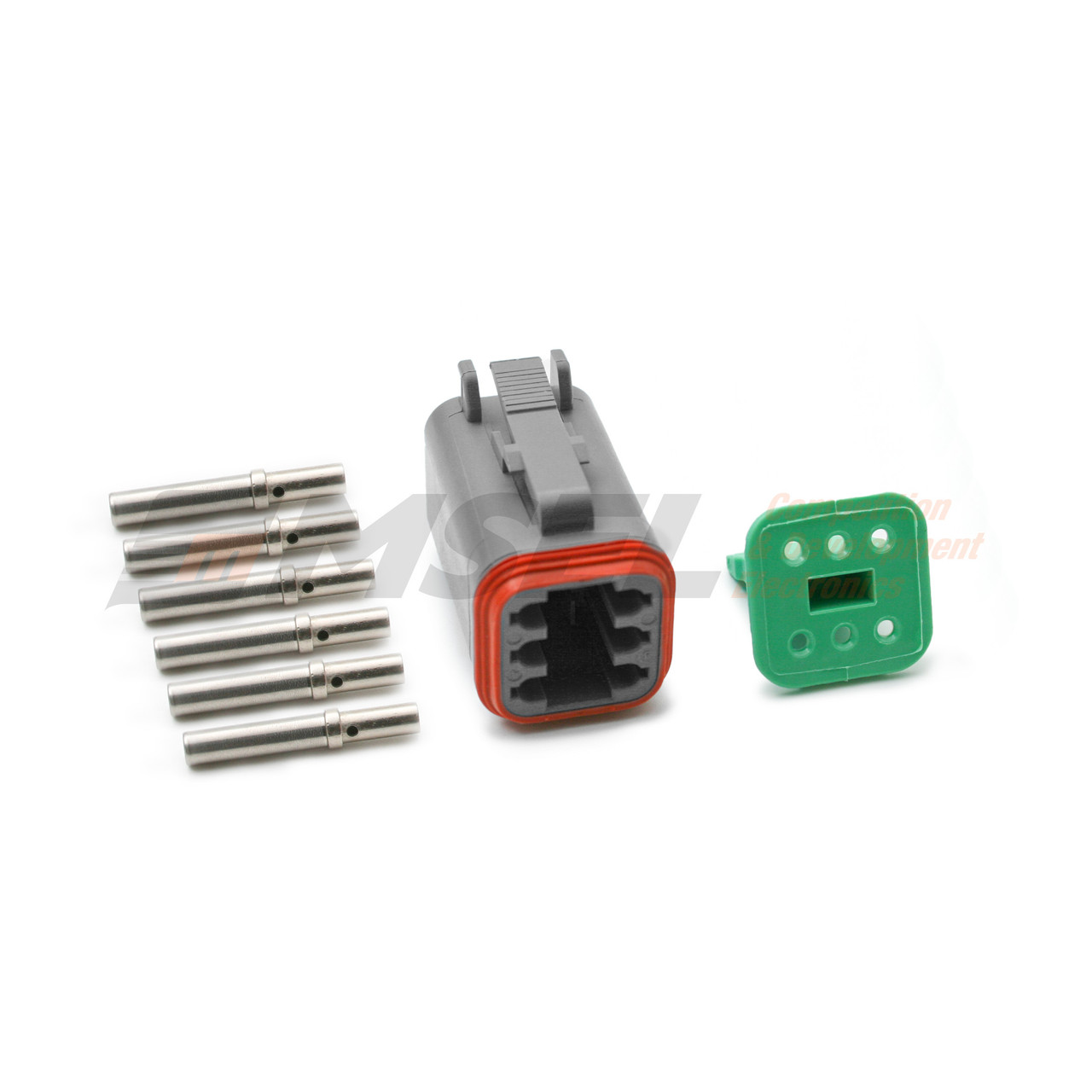 Deutsch DT 6-Way Plug Kit with Solid Sockets