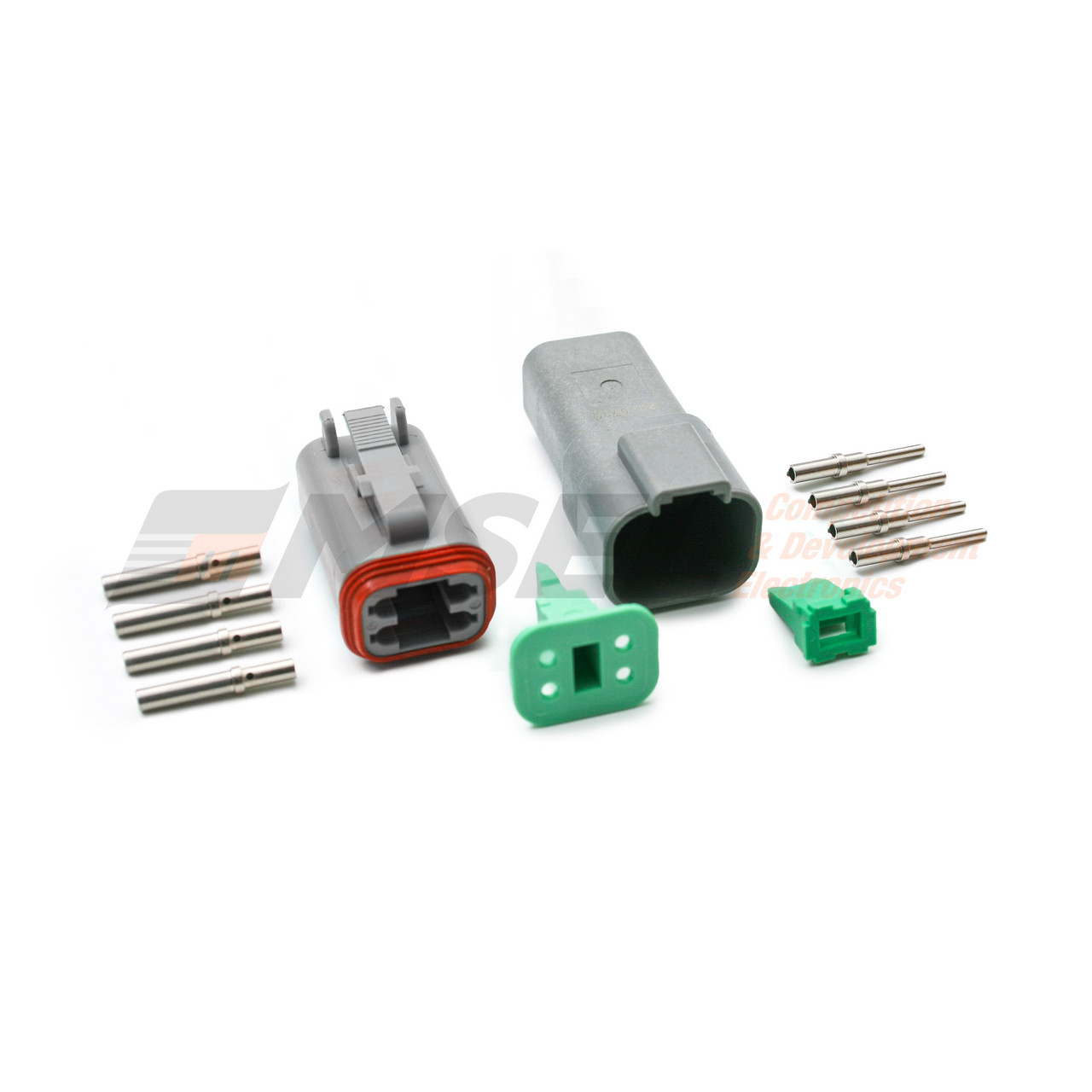 Deutsch DT 4-Way Connector Kit with Solid Contacts