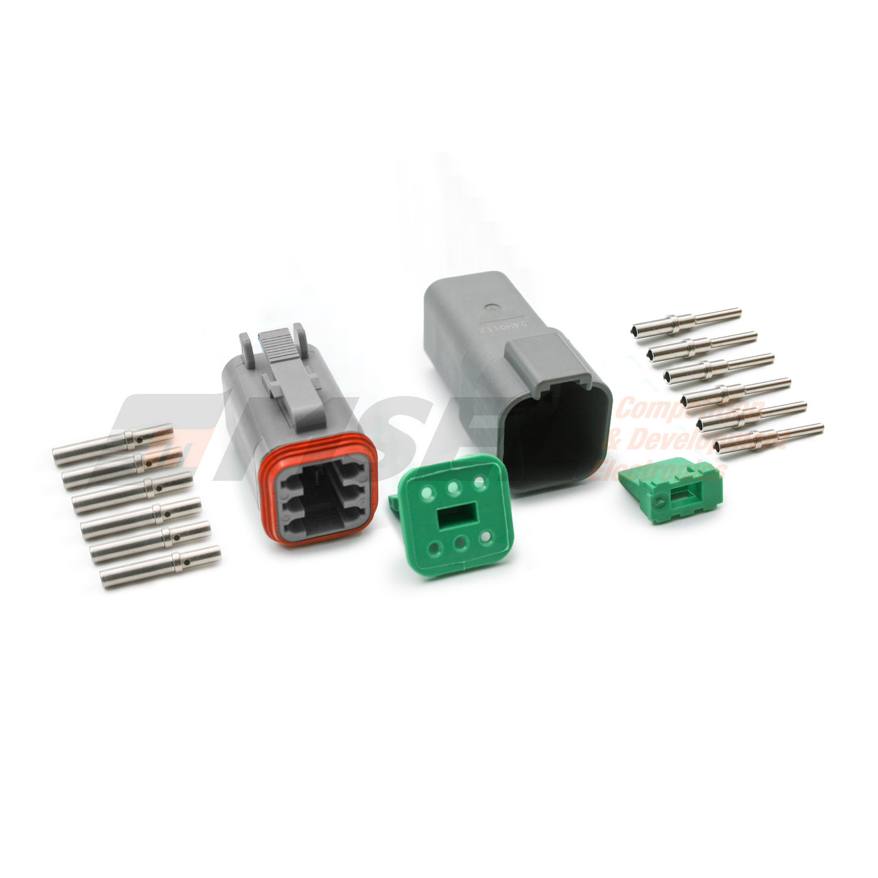 Deutsch DT 6-Way Connector Kit with Solid Contacts
