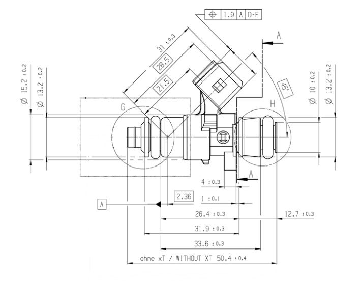 Short Injector Drawing Bosch Injector Short