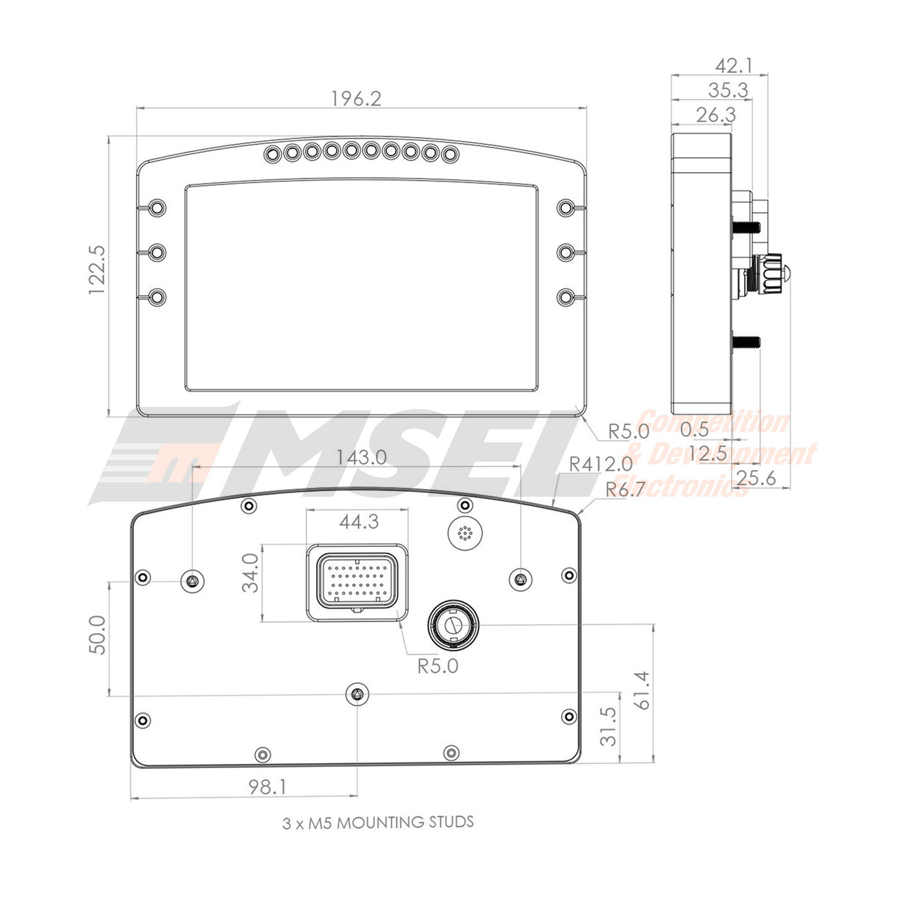 Motec C127 7" Colour Display