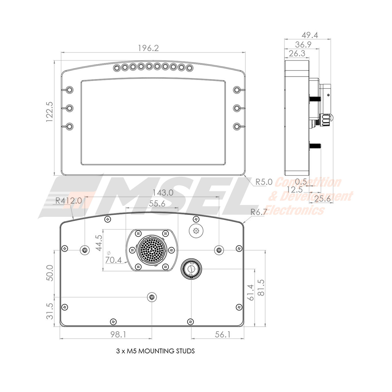 Motec C187 7" Colour Display