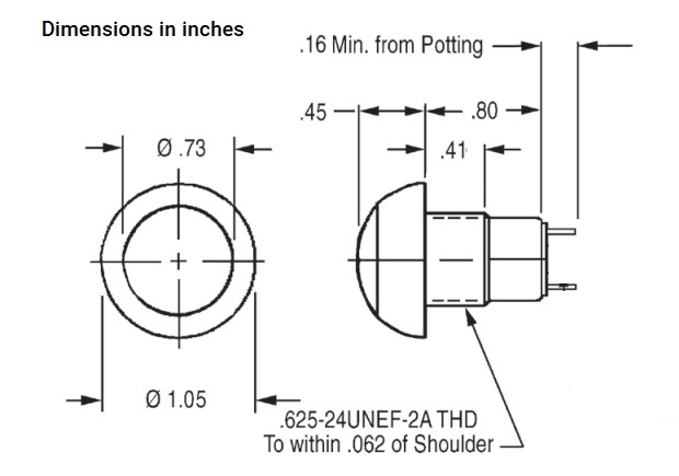 Otto P3 momentary push button switch