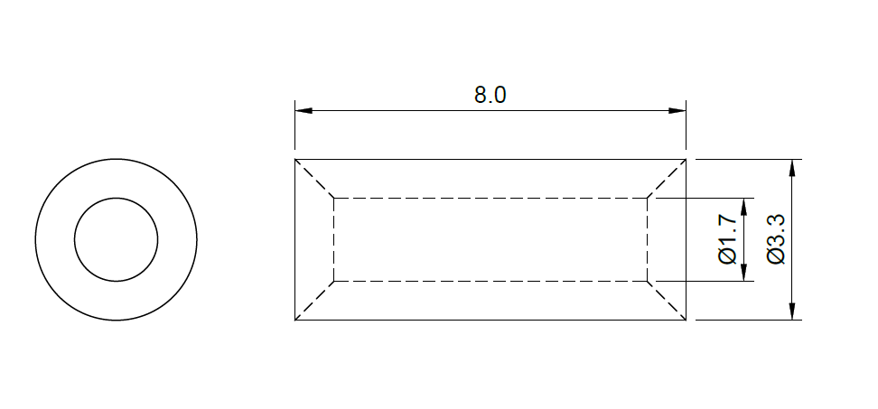 Parallel Barrel Splice - 22awg to 16awg - 100 pack