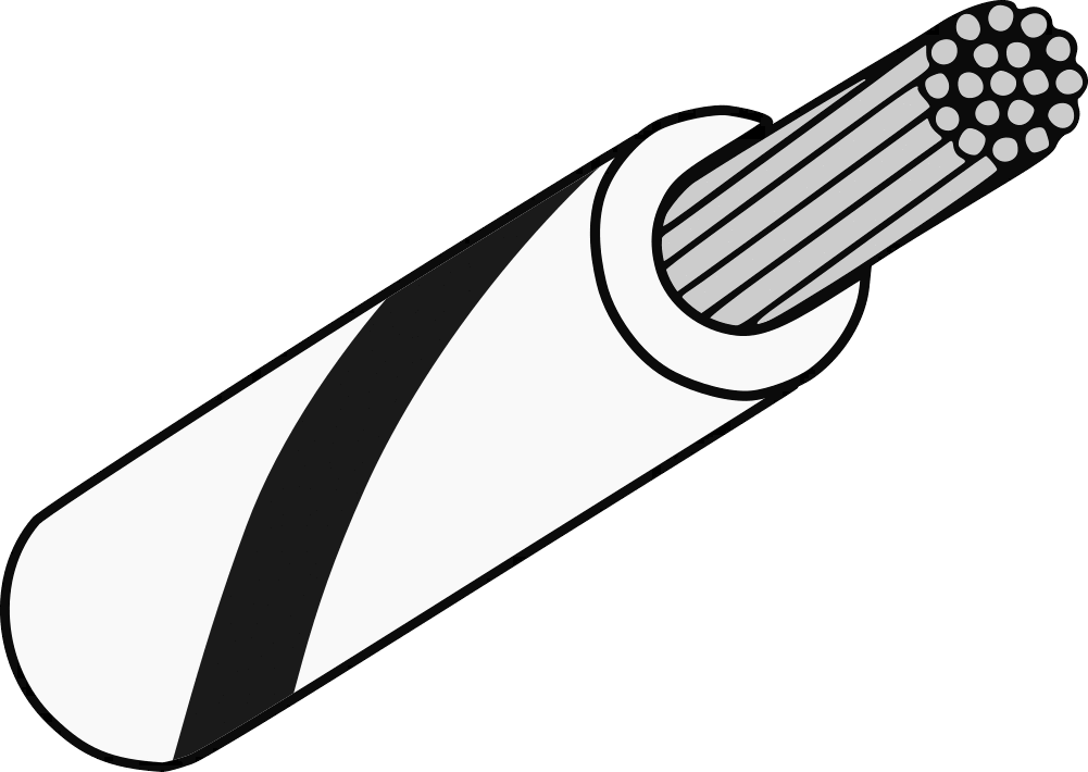 White with Black Stripe Mil Spec M22759/32-20-90 20AWG Wire