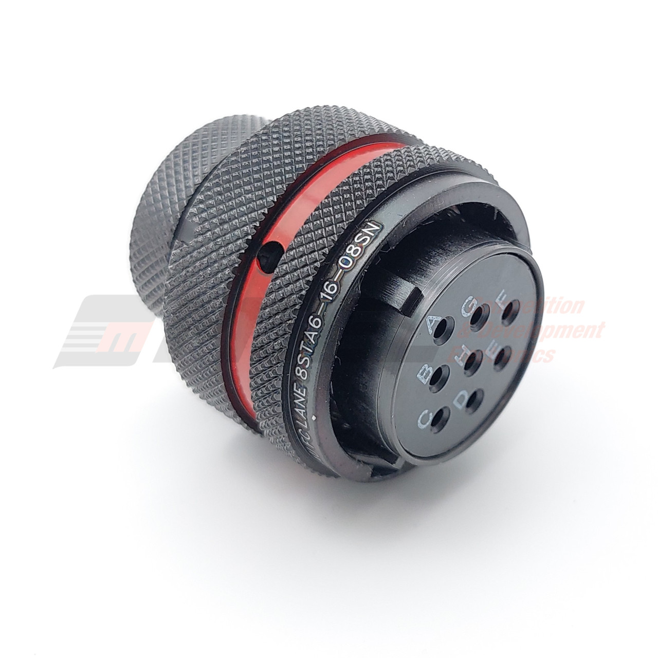 Autosport 8-Way Plug Connector with Size 16 Sockets - Red