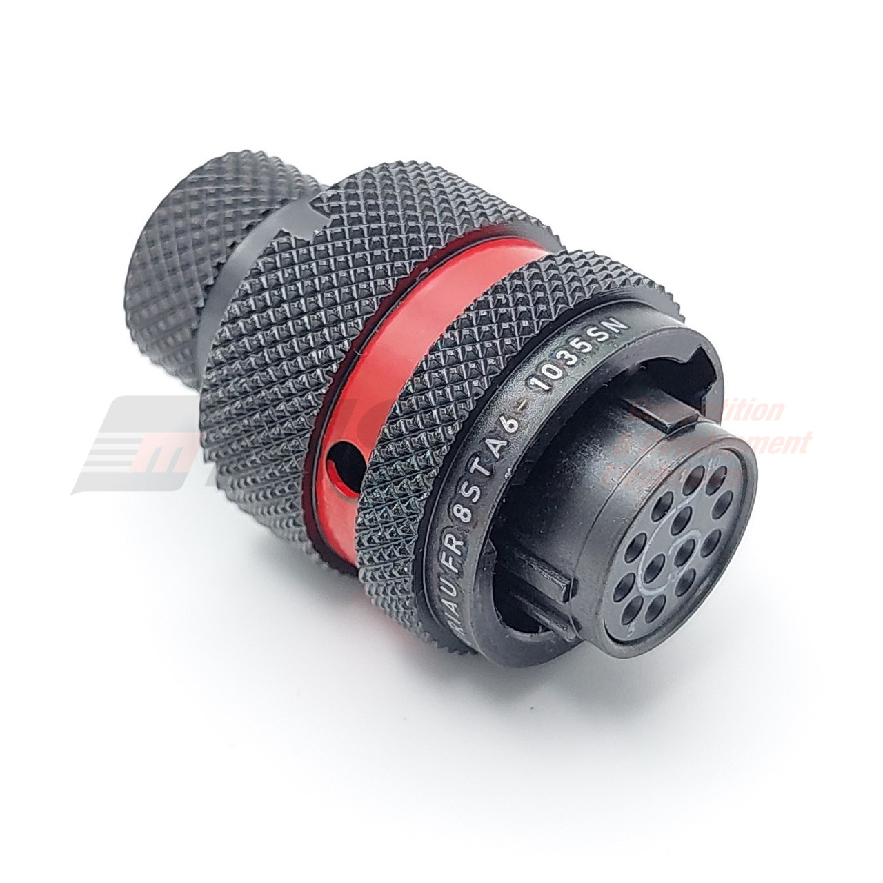 Autosport 13-Way Plug Connector with Size 22 Sockets - Red