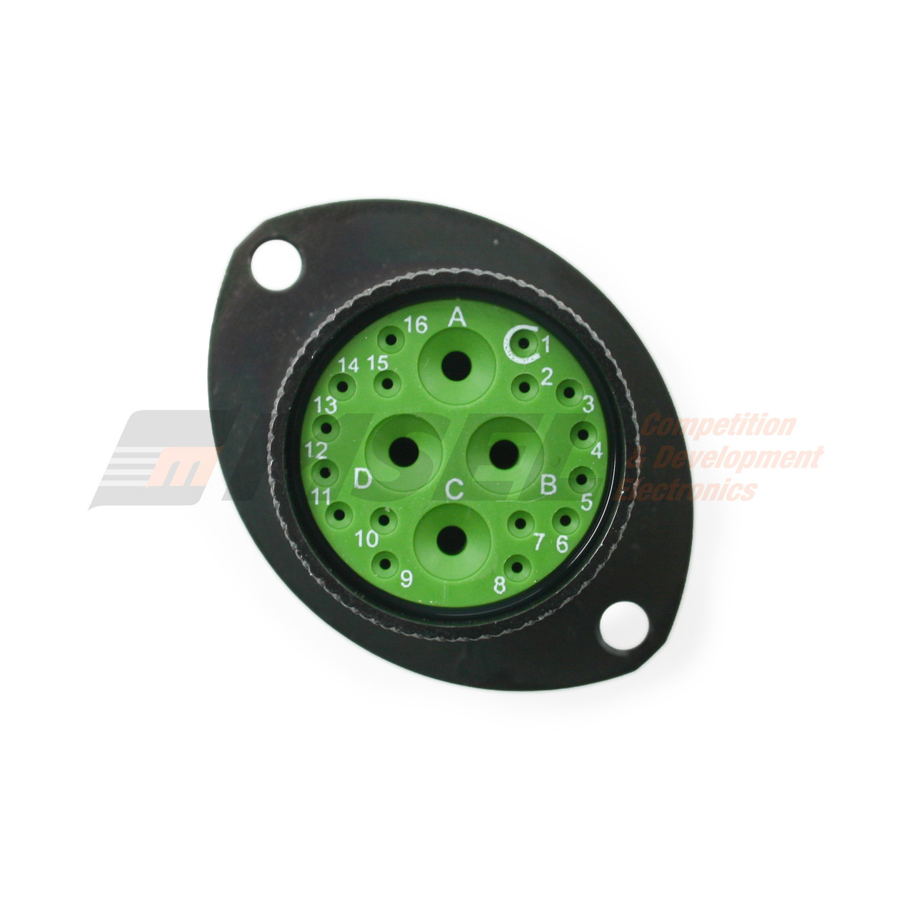 Autosport 20-Way Mixed Bulkhead Connector with 16x Size 22 and 4x Size 12 Sockets - Red